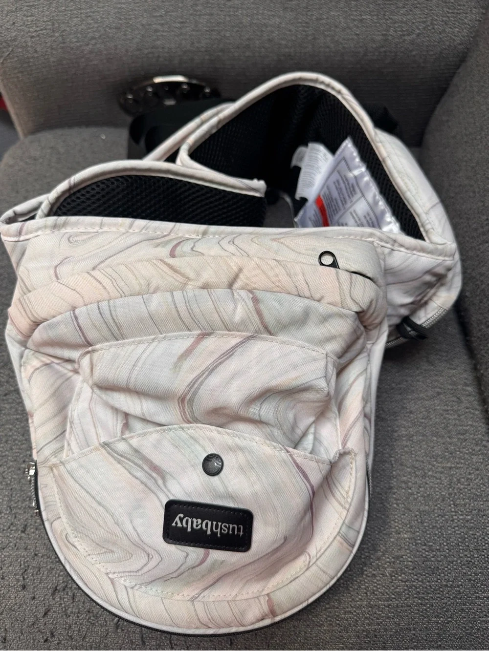 The Tushbaby™ Hip Carrier in Marble